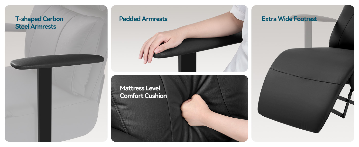 reclining office chair ergonomic with foot rest comfortable executive big and tall office chair