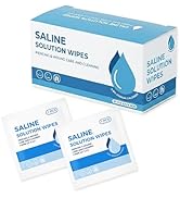 Saline Wipes for Piercing Aftercare, Disposable Saline Solution Cleaner Wipe Individually Wrapped...
