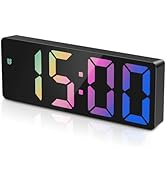 AMIR Upgraded Digital Alarm Clocks for Bedrooms, LED Digital Clock with Dual Power Supply, 12/24H...
