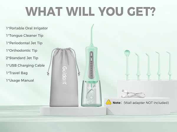 Green water flosser