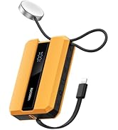 VEEKTOMX PD 30W Power Bank Fast Charging with Built-in Cable for iPhone, Small Portable Charger 1...