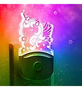 Plug in Night Light - Gift for Girls, LOHAS Cute Night Light with Dusk to Dawn, Color Changing, B...