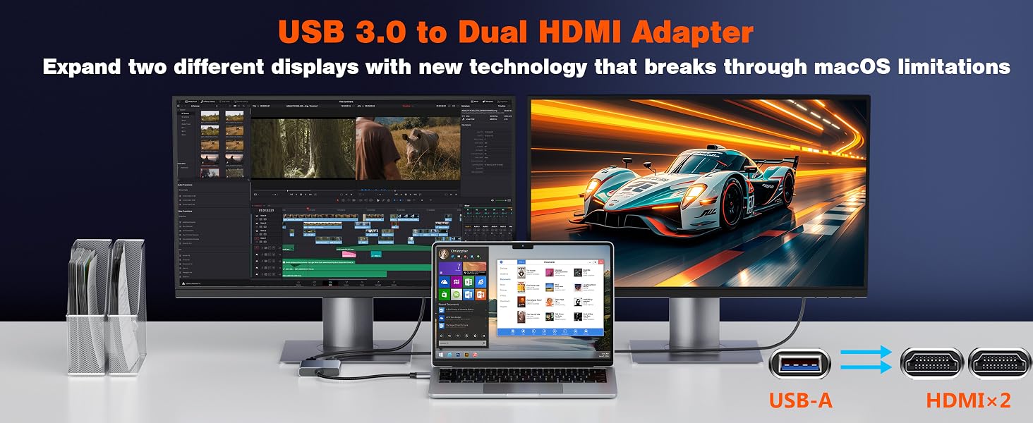 usb 3.0 to dual hdmi adapter