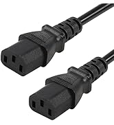 CERRXIAN 0.5m C13 to C13 Power Cable,18AWG 10A 250V IEC 320 C13 Female to C13 Female Computer Mon...