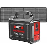 MARBERO Solar Generator 296Wh with Solar Panels 60W Portable Power Station with 300W Pure Sine Wa...