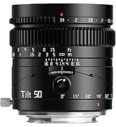 TTARTISAN 50mm F1.4 Full Frame Tilt Shift Manual Lens, Large Aperture Tilt Lens for Mirrorless fo...