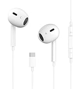 USB C Headphones for iPhone 17/16/15 Earbuds, Type C Earphones with Mic &amp; Remote Control Noise Ca...
