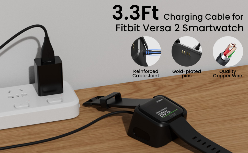 This is Versa 2 charger, it works like the original. It is a good choice to replace your charger