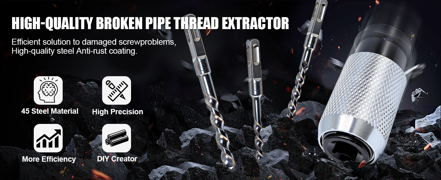 rotary hammer adapter with drill bits