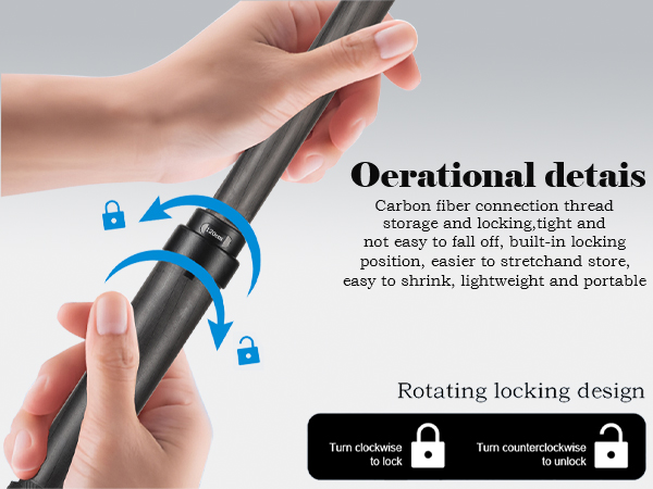 Carbon Fiber Extended Invisible Selfie Stick