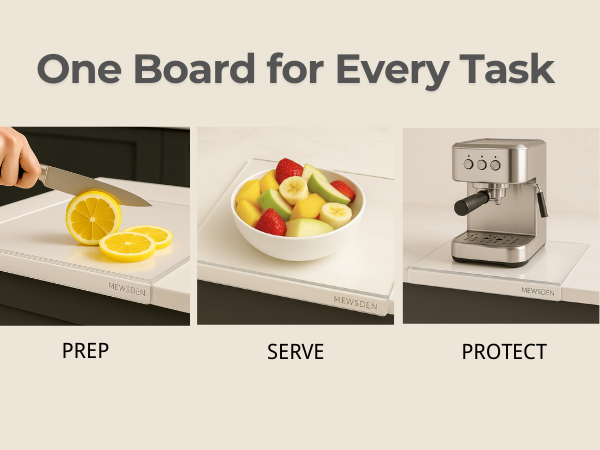 Acrylic Cutting Board with Counter Lip