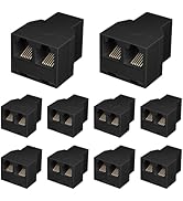 Awishwell Phone Splitter for Landline, 10 Pack RJ12 6P6C Plug with 3Female Phone Jack Splitter 1 ...