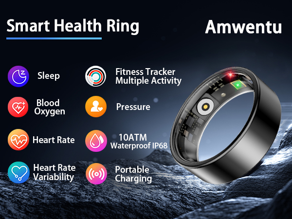 smart ring for women men, sleep tracker ring, fitness tracker, health ring, fitness rings for women