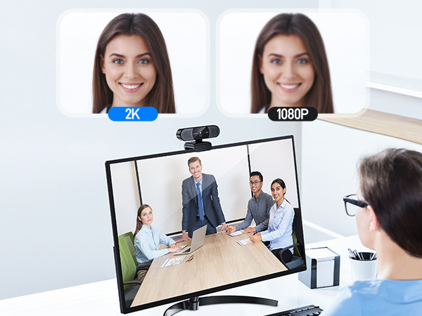 EMEET C960 2K Webcam with Microphone