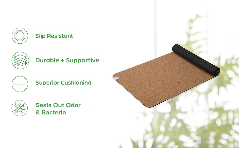 Gaiam Cork Yoga Mat, 5mm