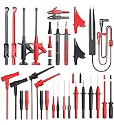 Goupchn 25PCS Silicone Multimeter Test Leads Kit with Replaceable Wire Piercing Probes, Alligator...