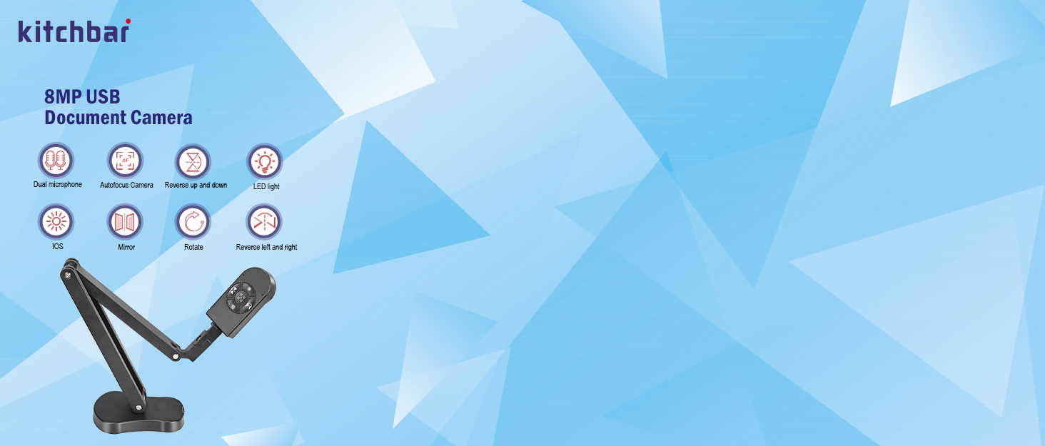 usb document camera teacher led light teaching education 4K 8MP class classroom