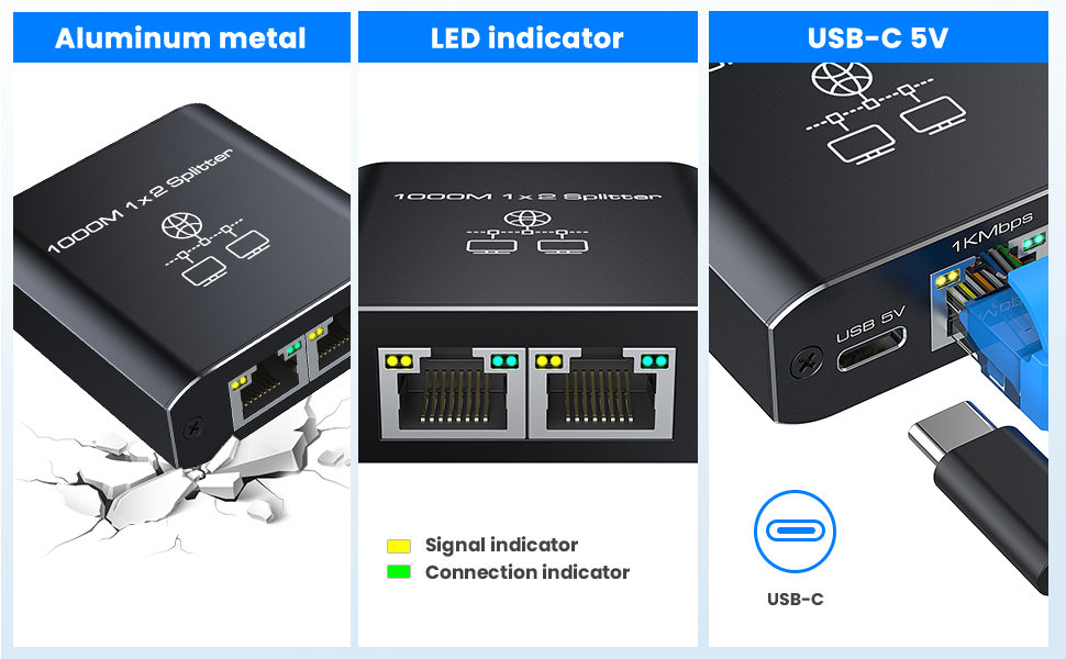 Ethernet Splitter 1 to 