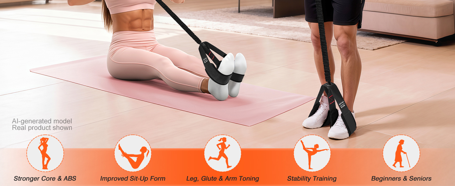 pedal resistance band with handle