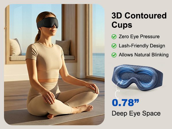 3D countoured cups design,zero eye pressure,lash friendly,allows natural blinking weighted ey