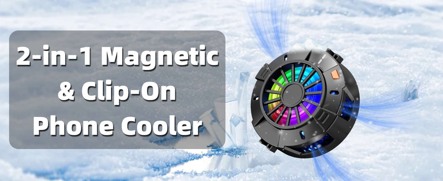 2-in-1 Magnetic & Clip-On Phone Cooler