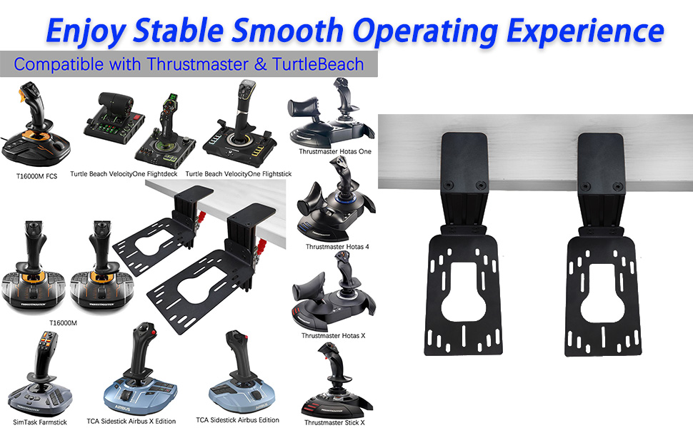 flight joystick desk mount for thrustmaster and turtle beach