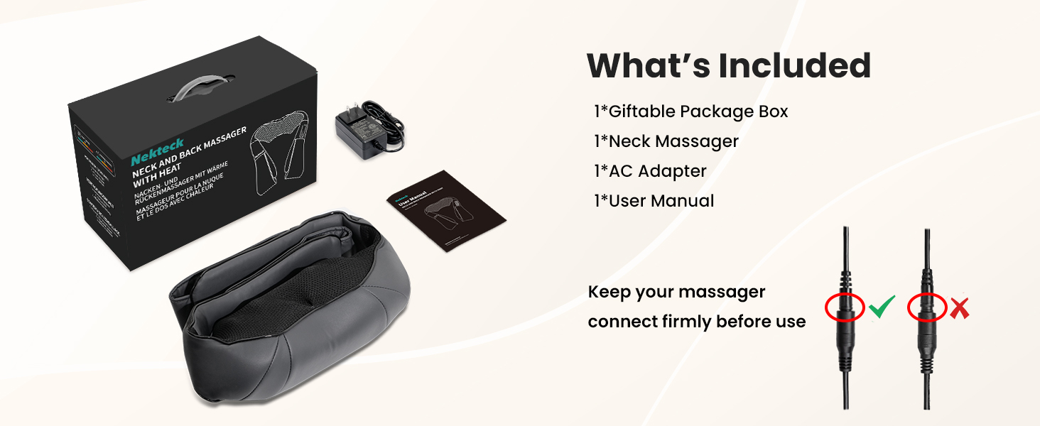 Nekteck Shiatsu Neck and Back Massager with Soothing Heat gifts for mom dad her him