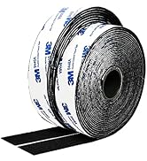 Hook and Loop Tape 1in x 20ft self Adhesive Sticky Back Interlocking Nylon Fabric Fastener Heavy ...