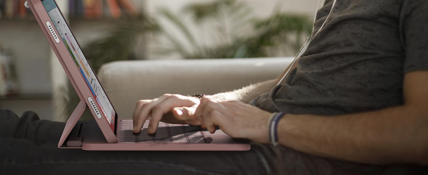 Dexnor for Samsung Galaxy Tab A9+ Plus Keyboard Case Ultra-light Magnetic Folio Keyboard Cover