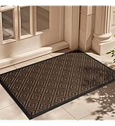 LEKEEPGO Large Front Door Mat Outside Entrance 24"x36", Drainage Welcome Matt Outside, Absorbent ...