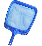 Poolvio Heavy Duty Swimming Pool Leaf Skimmer Net with Strong Reinforced Handle for Cleaning Swim...