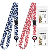 Cruise Lanyard Accessories Must Haves for Ship Cards [2 Pack] with ID Holder, Key Card Retractabl...