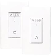Smart Dimmer Switch, Dimmable Smart Switch Compatible with Alexa and Google Home, 2.4GHz WiFi Swi...