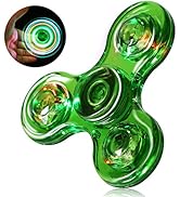 SCIONE LED Fidget Spinners, Light up Sensory Fidget Toys for Kids, Glow in The Dark Toys-ADHD Anx...