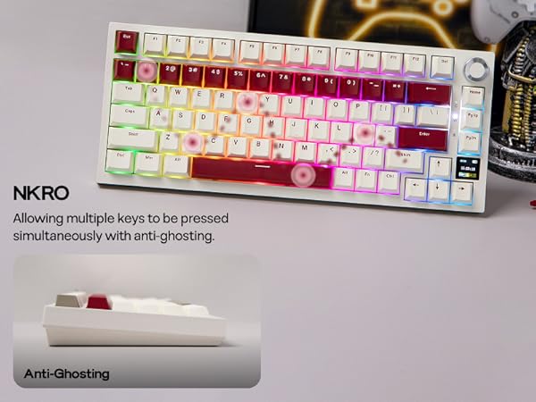 AK820 PRO Wireless Mechanical Gaming Keyboard with Screen