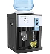 Top Loading Water Dispenser, Countertop Water Cooler Dispenser with Hot/Cold/Room Temperature Wat...