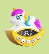 Kids Alarm Clock, Digital Alarm Clock for Kids Bedroom, Cute Unicorn Wake Up Clock with Night Lig...
