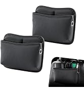 sdidzad 2 PCS Car Seat Side Storage Pocket, Leather Self-Adhesive Car Seat Storage Pouch, 5.94" x...