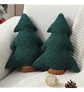 Allorry Christmas Pillows,Christmas Tree Pillow Set of 2 Cute Xmas Tree Shaped Plush Pillow Stuff...
