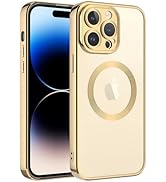 wahhle Strong Magnetic Clear Case Luxury Plating Cute Bling Phone Cover Compatible with Magsafe f...