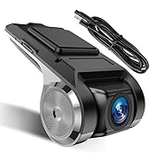 Inefala USB Car DVR Camera Video Recorder, Loop Recording ADAS, Dash Cam, with 32GB SD Card 24H P...