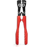 Tivorex Battery Cable Wire Lug Crimping Tool for AWG 8-1/0 Copper Lugs, Heavy Duty Battery Termin...