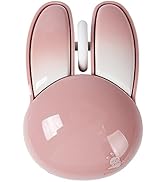 Wireless Mouse Cute Bunny Bluetooth Dual-Mode Computer Mouse Small Quiet USB Optical Silent Kawai...