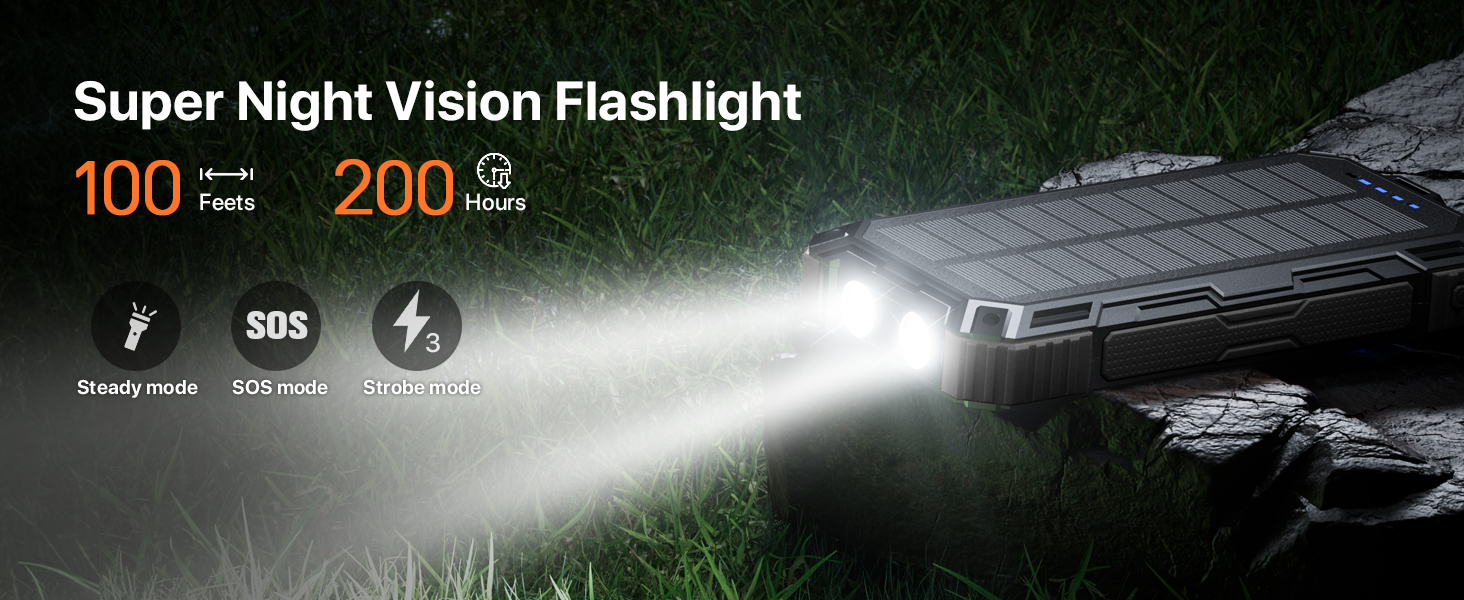 solar charger with flashlight