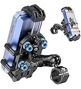 LOKTENWO Heat Resistant Motorcycle Phone Holder with Vibration Dampener & High-Speed Secure Lock,...