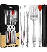 Kaluns BBQ Grilling Accessories, Grilling Gifts for Men Dad, Grill Tools for Outdoor Grill, Heavy...
