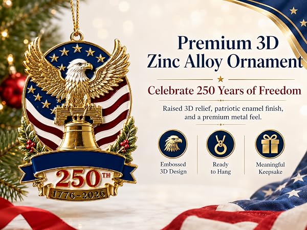 250th metal ornaments decors