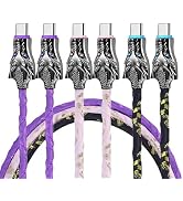 SIIIUYF USB C to USB C Cable 60W [3-Pack 10FT] Braided Fast Charging | Extra Long,RGB Indicator L...