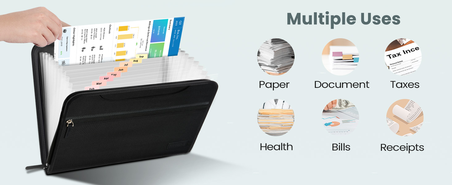 Heavy Duty Accordion File Organizer