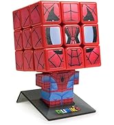 Rubik’s Cube, Spider-Man Cuber, Marvel Collectible Fidget Toy &amp; Desk Decor, Challenging Brain Tea...